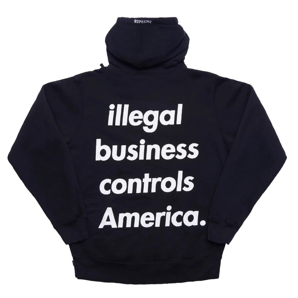 Supreme Illegal Business Hooded Sweatshirt SS18 Size Small Brand-New/Deadstock